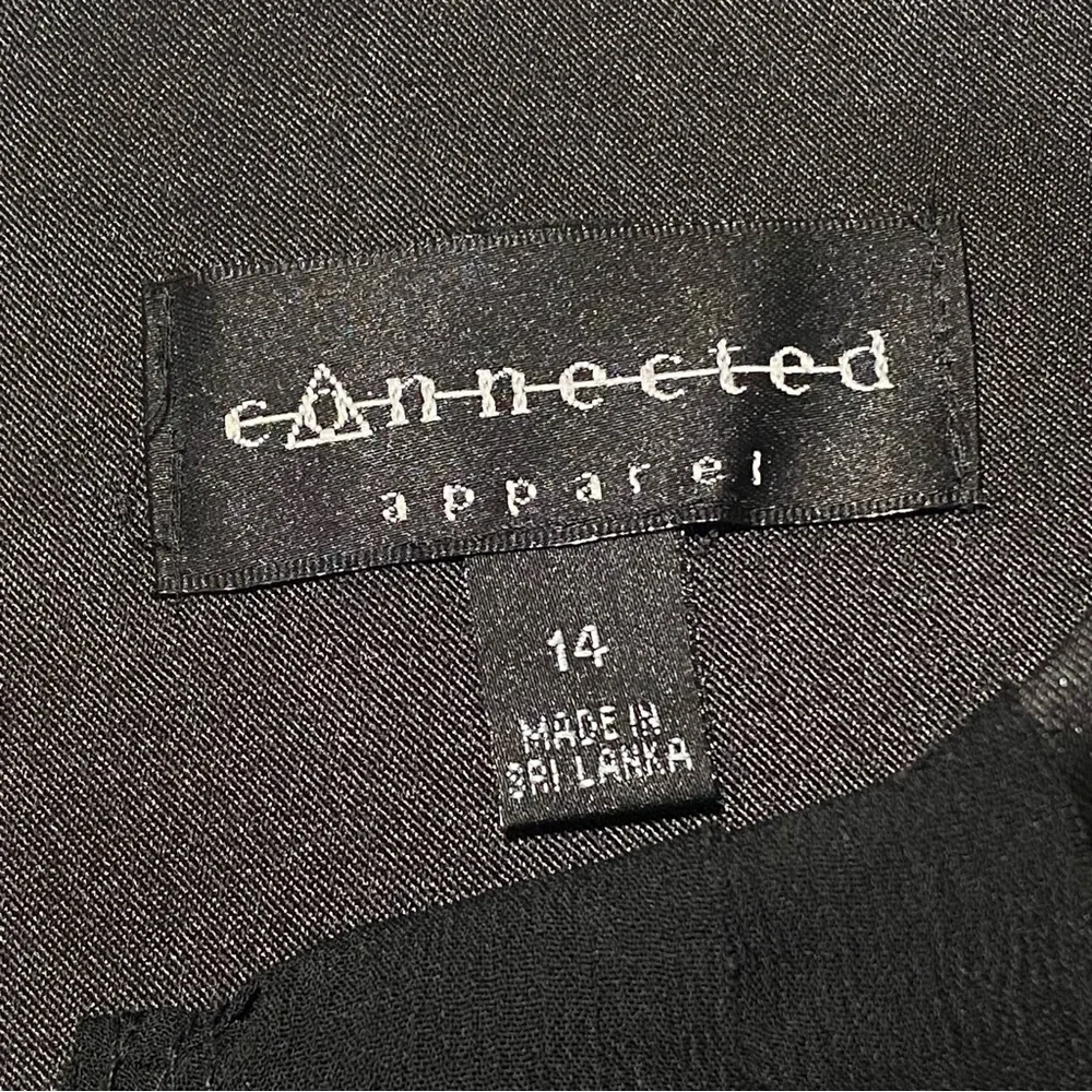 CONNECTED APPAREL SLEEVELESS RUFFLE BLACK DRESS SIZE 14 - Picture 5 of 6